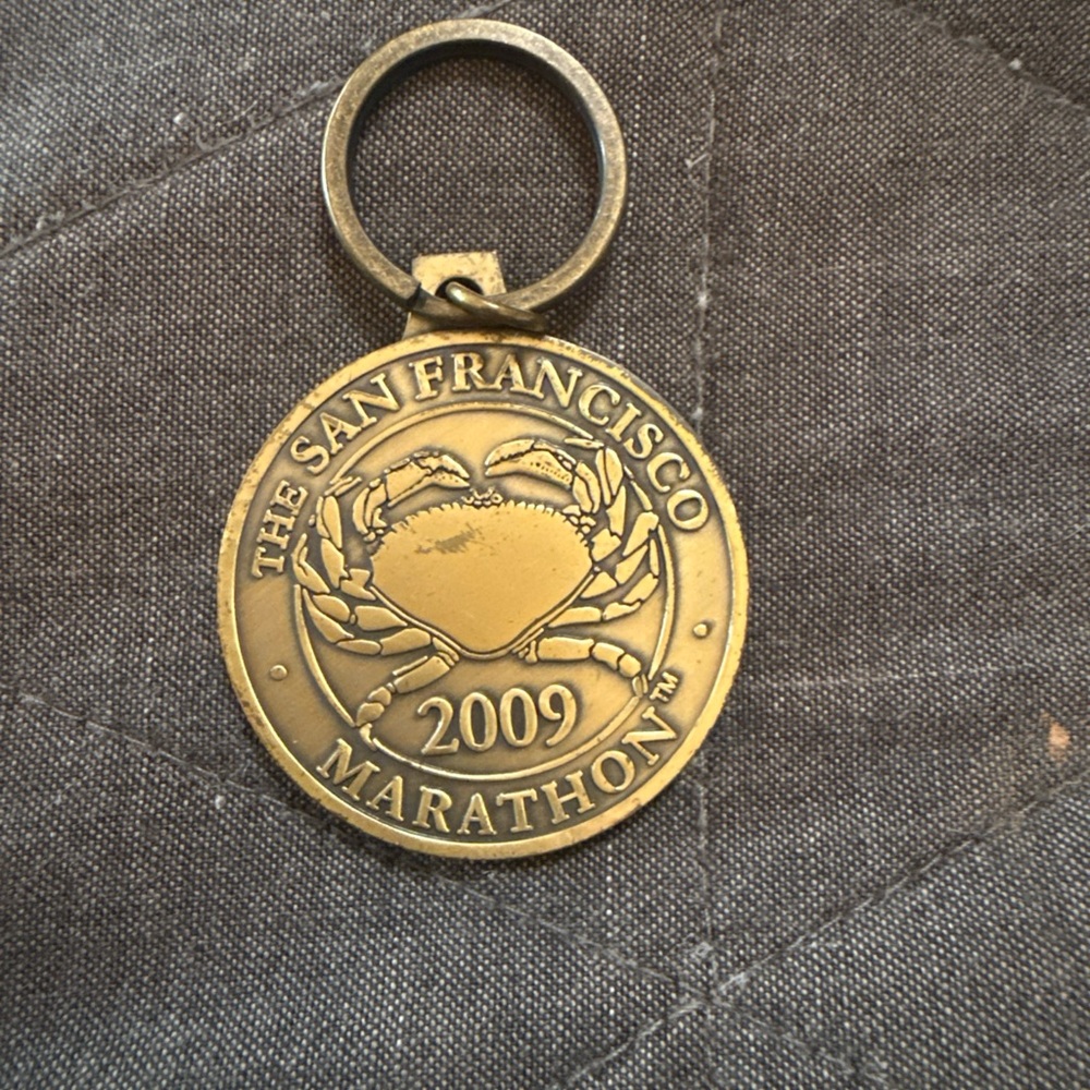 San Francisco Marathon 2009 Gold Medal Keychain